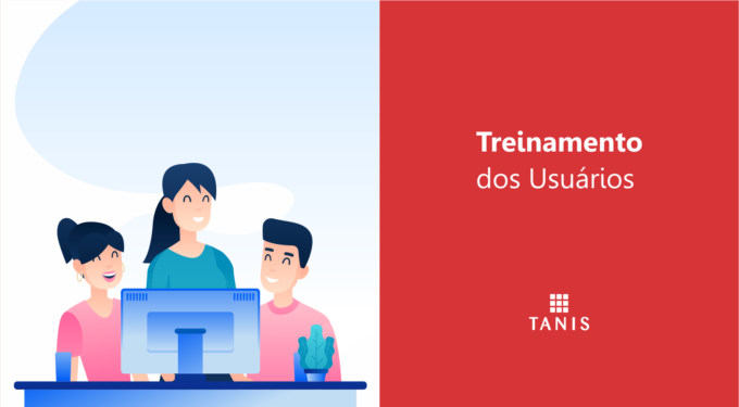 treinamento-de-usuarios-tanis ilustração representando 3 usuários em treinamento do erp mercantis